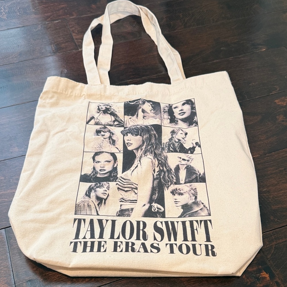 Taylor Swift The Eras Tour Beige Tote Bag